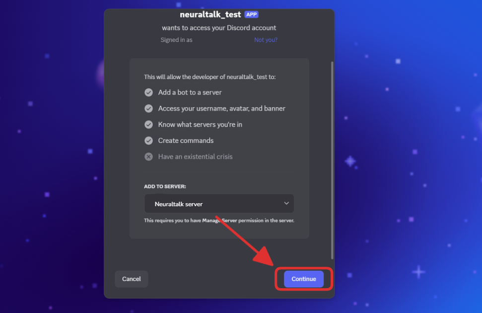 Discord Authorization Step 1