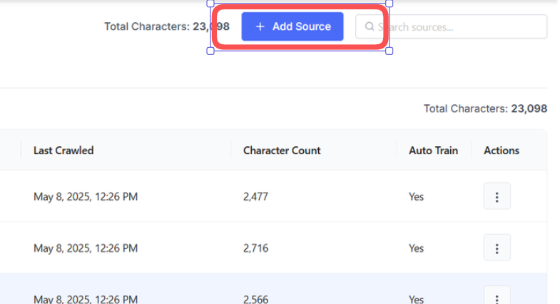 Add Source Button