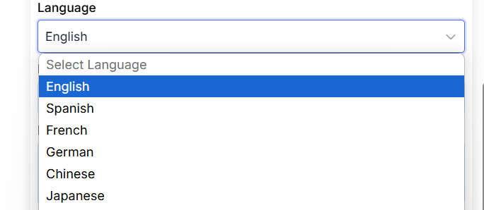 Supported Languages