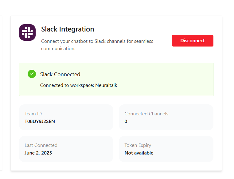 Successful Slack Connection